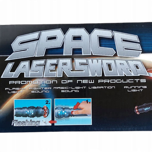Miecz Świelny Rozsuwany Space Laser Z Wibracjami