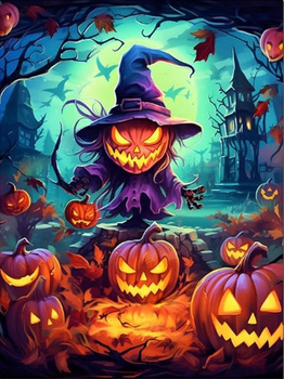 DIAMENTOWA MOZAIKA HALLOWEEN STRACH NA WRÓBLE PAK 30 
30X40