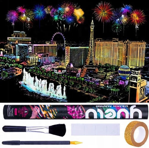 Zdrapywanka Wydrapywanka Tuba Las Vegas 75 X 52 Cm