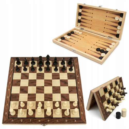 Szachy Magnetyczne Podrózne W Pudełku Szachy Warcaby Backgammon 3w 1