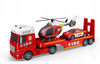 Auto Laweta Truck Straż Pożarna Z Helikopterem Oraz Autem Dla Dzieci