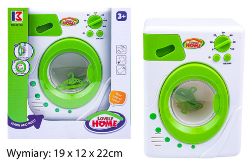 PRALKA HOME B/O BIAŁA ZIELONY B/O KARTON / 48/24
Wymiary: 19 x 12 x 22cm