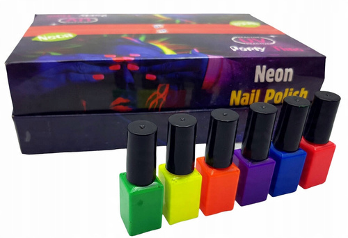 Bezpiczne Lakiery Do Paznokci Neonowe Świecą W Świetle Uv