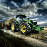 Diamentowa Mozaika Traktor Z Przyczepą 30x40 Cm Kreatywne Diamenty