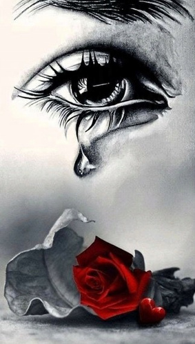 Diamentowa Mozaika Oko Płaczące Nad Różą 30x40 Cm Kreatywne Diamenty