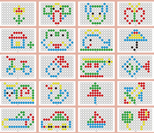 Magnetyczna Tablica Mozaika Króliczek Układanka Montessori Dla Dzieci