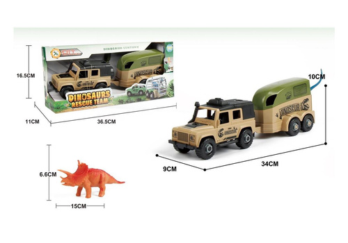 AUTO JEEP Z PRZYCZEPĄ ZABUDOWANĄ + DINOZAUR KARTON OTWARTY PAK 48/24
śrubokręt w zestawie , odkręcane koła i przyczepa