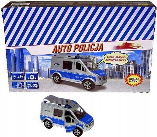 Samochód Policja 11cm Z Dźwiękiem Małe Auto Resorak Dla Dzieci