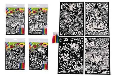 KOLOROWANKA VELVET 1 OBRAZEK +5 PISAKÓW FOLIA MIX WZORÓW pak 384/12
kot, syrenka, jednorożec, rybki, dinozaury, motyle
