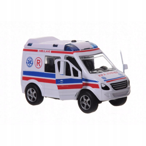 Auto Metalowe Ambulans Pogotowie Autko Polskie Dźwięki 11 Cm