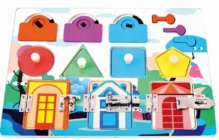 Tablica Manipulacyjna Interaktywna Do Nauki Drewniana Montessori