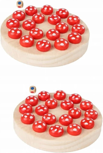 Norimpex Drewniana Układanka Gra Pamięciowa Dla Dzieci Rozwijająca Grzybki