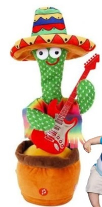 TAŃCZĄCY KAKTUS Z MARAKASAMI ŚPIEWAJĄCY POWTARZA INTERAKTYWNY DLA DZIECI