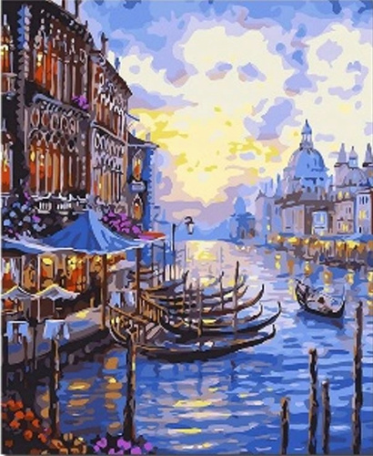 Malowanie Po Numerach Gondola Wenecja 40X50 Rama