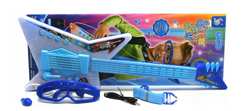 Gitara Elektryczna Dla Dzieci Z Okularami Świecącymi I Mikrofonem