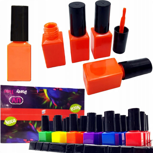 Bezpiczne Lakiery Do Paznokci Neonowe Świecą W Świetle Uv