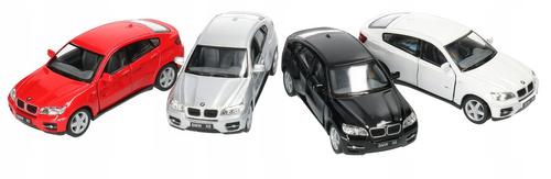 BMW X6 Kinsmart Metalowy 1:38 Pull Back Otwierane Drzwi 12,5 cm 4 Kolory