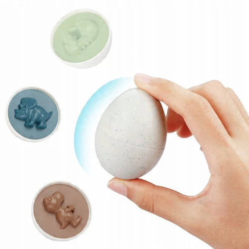 Klocki Jajka Edukacyjne 12 Szt Nauka Kształtów Kolorów Dinozaury Montessori