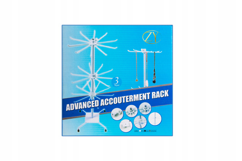 STOJAK OBROTOWY 3 POZIOMOWY NA BRELKI BIŻUTERIĘ