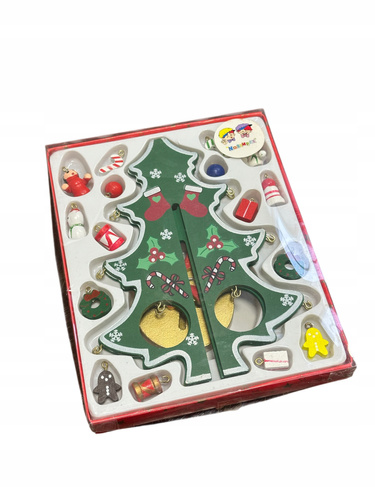 Choinka Świąteczna Składana Ozdobna Na Podstawce Dekoracja Stołowa