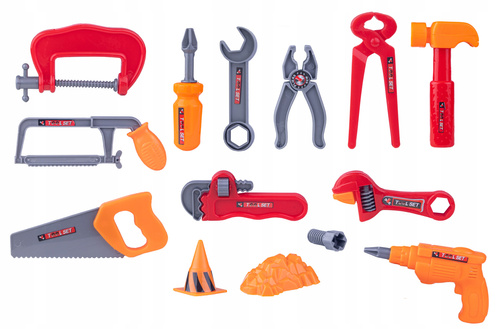 NARZĘDZIA BEZPIECZNE zestaw WIERTARKA PIŁA 14 EL