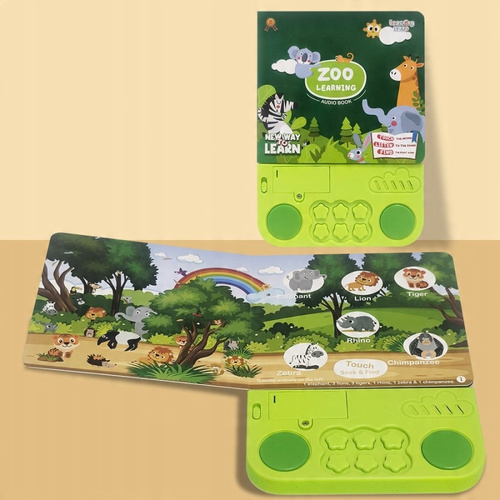 Książeczka Edukacyjna Do Nauki Angielskiego Z Dźwiękiem Zwerzątka Z Zoo