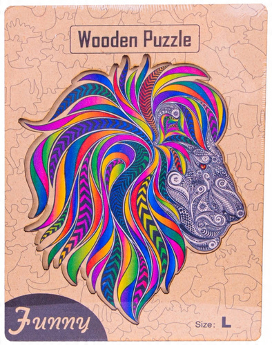 Drewniane Puzzle Dla Dorosłych Układanka Prezent Lew 183 Elementy
