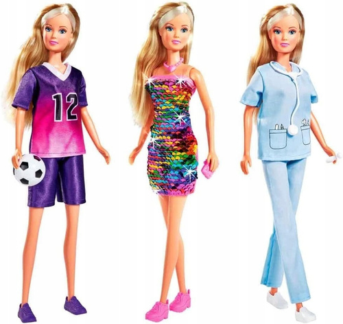 Lalka Steffi W Różnych Strojach W Sukience Lekarka Piłkarka Simba