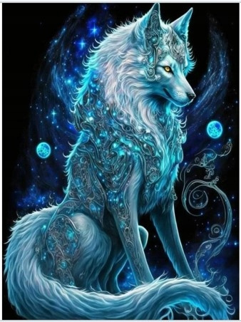 Malowanie Po Numerach Magiczny Lis 50X40 Cm Z Ramą Kreatywne