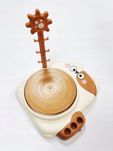 Zestaw Kreatywny Dla Dzieci Koło Garncarskie Farbki Glina W Kształcie Kota