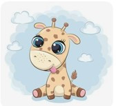 MALOWANIE PO NR.18X24 ŻYRAFA W CHMURKACH FOLIA
PAK 100