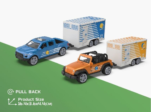 AUTO TERENOWE Z PRZYCZEPĄ PROSTOKĄTNĄ KARTON pak-168