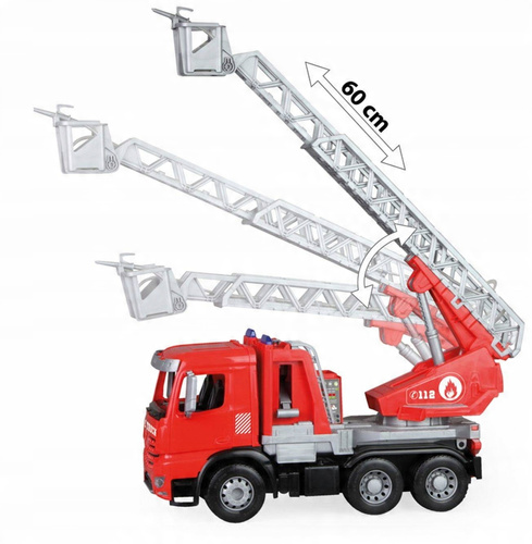 Duża Straż Pożarna Worxx Mercedes Benz Wóz Strażacki Armatka Na Prezent