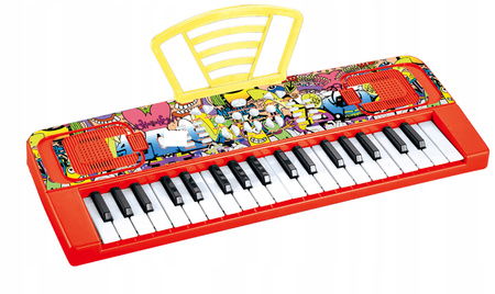 Keyboard Z Mikrofonem Pianino Dla Dzieci Pianinko Czerwone Efekty Dźwiękowe