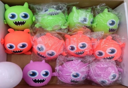 Gniotek Żelowy Potworek Monster Uśmiechnięty Antystresowa Zabawka