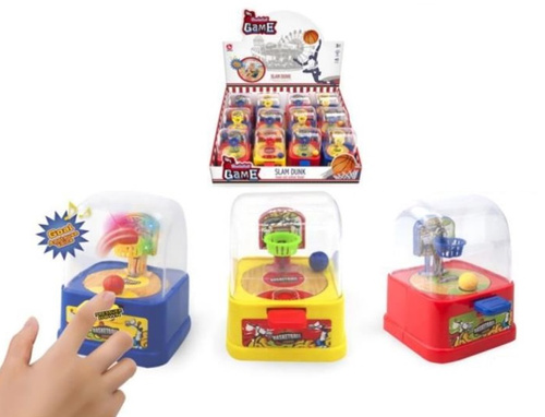 MINI KOSZYKÓWKA W KOSTCE ŚW/DŹW, pak 216
gra zręcznościowa ze światłem i dźwiękiem, różne kolory,
display 12,
wymiary display: 29,7 x 25,5 x 10 cm