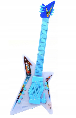 Gitara Elektryczna Dla Dzieci Z Okularami Świecącymi I Mikrofonem