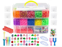 GUMKI DO ROBIENIA BRANSOLETEK DUŻY ZESTAW KREATYWNY DIY 15000szt LOOM BANDS