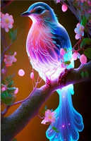 Diamentowa Mozaika Ptak Abstrakcja Poświata 30x40 Cm Kreatywne Diamenty