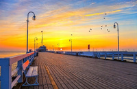 Diamentowa Mozaika Zachód Słońca Na Molo 30x40 Cm Kreatywne Diamenty