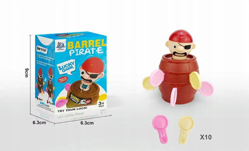 Gra Zręcznościowa Pirat W Beczce Nabijanie Beczki Pirata Gra Rodzinna