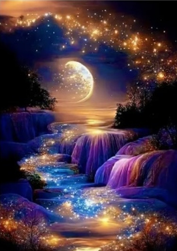 MALOWANIE PO NR. KSIĘŻYC ZŁOTY PEJZAŻ, PAK 15
40X50