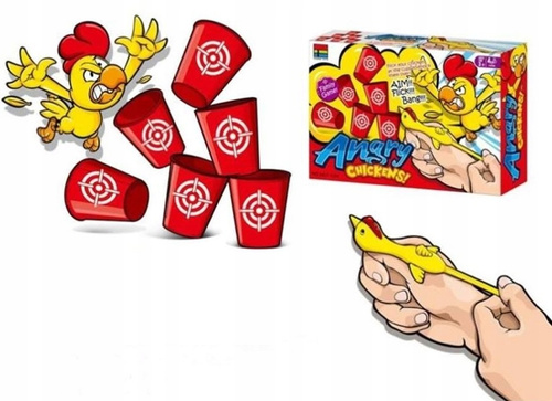 Gra Zręcznościowa Strzelanie Do Kubków Kurami Rozciągliwe Kurczaki Zabawa