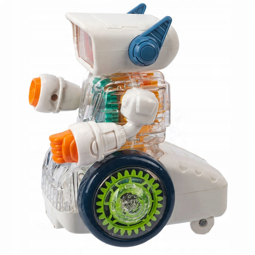 Robot Z Trybikami Na Kółkach Z Kolorowym Światłem I Dźwiękiem