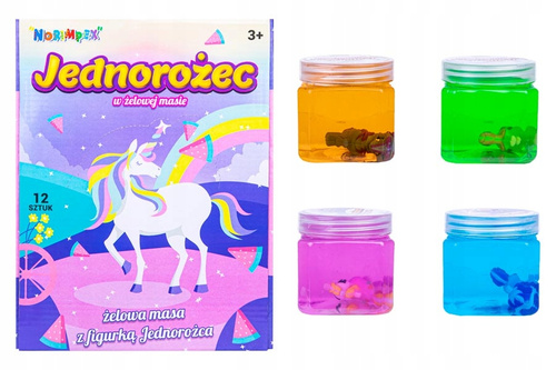 Slime Masa Żelowa Z Jednorożcem W Środku 4 Rodzaje Z Figurką Jednorożca
