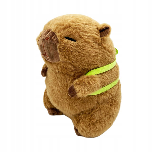 Kapibara Maskotka Z Plecakiem Żółwiem Miękki Plusz Zabawka Do Przytulania