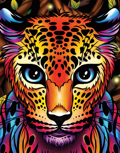 Malowanie Po Numerach Kot Pantera W Centki 40X50 Cm Na Ramie Kreatywne