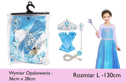 KOSTIUM ELZA KRAINA LODU 130 CM