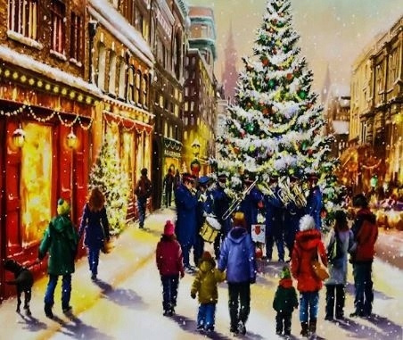 Malowanie Po Numerach Przy Choince 40X50