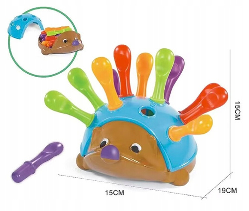 Kolorowy Jeż Z Kolcami Do Nauki Liczenia - 14 Elementów Edukacyjny